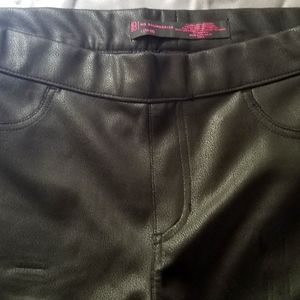 Black Faux Leather Jeggings